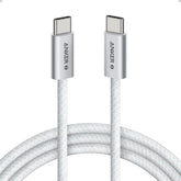 Anker Zolo 240w Usb Type C To Usb Type C Cable, Braided And Dirt Free Type C Fast Charging 1.5m Cable White - CompuMe